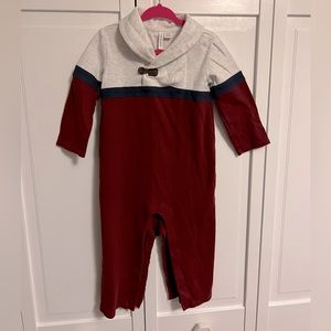 Janie and Jack boys rolled collar one piece. Size 18-24m